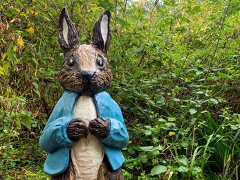 Peter Rabbit painted by volunteers at Langdon