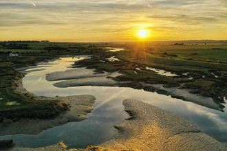 Drone sunset