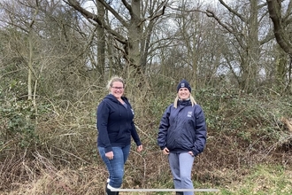 Emma and Katie from the conservation team