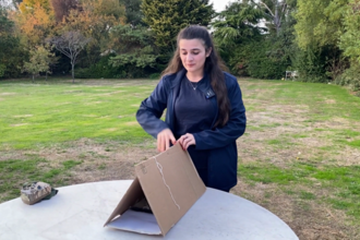 Making a hedgehog footprint tunnel