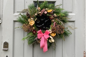 Photo of a wreath on a front door