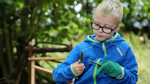 Abbotts drop off day - wood whittling