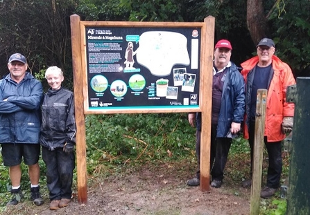 Dean Williams with volunteers at Chafford Gorges