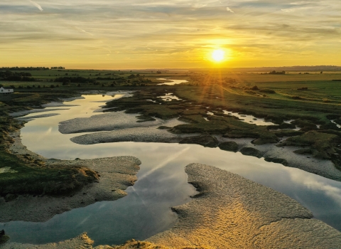 Drone sunset